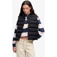 Superdry & Co Padded High Neck Cropped Gilet Dark Blue