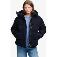 Superdry & Co Cord Hooded Puffer Jacket Navy