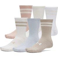 Under Armour 6 Pack Ribbed Ankle Socks Natural Mix