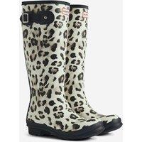 Hunter Animal Print Tall Wellington Boots Black Mix