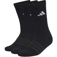 Adidas Cushioned Crew Socks 3 Pack Embroidered Black