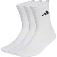 adidas Cushioned Crew Socks 3 Pack Embroidered White