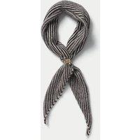 M&S Brown Stripe Thick Toggle Scarf White/Black
