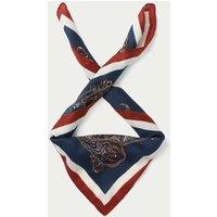 M&S Navy Beaded Paisley Swirl Print Scarf Multi