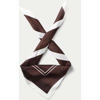 M&S Satin Brown Geo Print Scarf Brown Mix