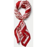 M&S Satin Toggle Red Stripe Scarf Red Mix