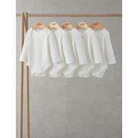 Mamas & Papas 5 Pack Pure Cotton Welcome Bodysuits (0-24 Mths) White