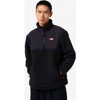 Hunter Quarter Zip Borg Fleece Sweatshirt Black