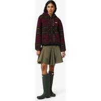 Hunter Borg Checked Hooded Jacket Burgundy Mix