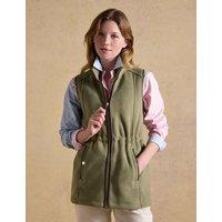Joules Fleece High Neck Longline Gilet Green