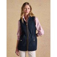 Joules Fleece High Neck Longline Gilet Navy