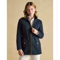 Joules Polar Fleece Zip Up Longline Jacket Navy