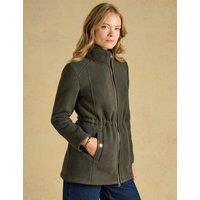 Joules Polar Fleece Zip Up Longline Jacket Green