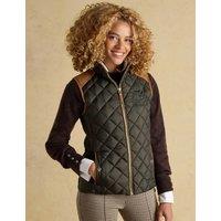 Joules Showerproof Quilted Funnel Neck Gilet Khaki
