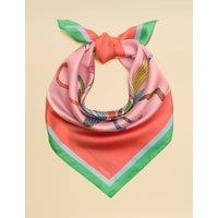 Joules Pure Silk Umbrella Print Square Scarf Multi