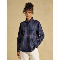 Joules Pure Cotton Checked Relaxed Oxford Shirt Navy Mix