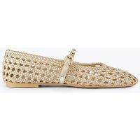 Kurt Geiger Braided Flat Ballet Pumps Silver