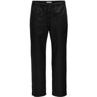 ONLY & SONS Loose Fit Twill Trousers Black
