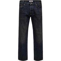 ONLY & SONS Regular Fit Pure Cotton Jeans Dark Blue Denim