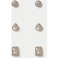 Autograph 14ct Gold Plated Shape CZ Earring Pack Clear