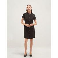 HOBBS Textured Mini Shift Dress Black