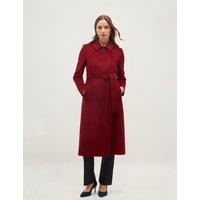 HOBBS Pure Wool Belted Coat Red