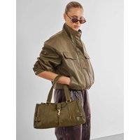 Katie Loxton Faux Leather Shoulder Bag Olive