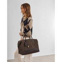 Katie Loxton Faux Suede Weekend Bag Chocolate