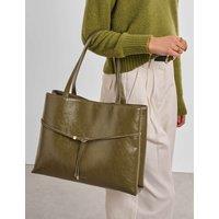 Katie Loxton Faux Leather Tote Bag Olive