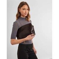Katie Loxton Faux Leather Clutch Bag Chocolate