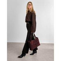 Katie Loxton Faux Suede Tote Bag Cherry Red