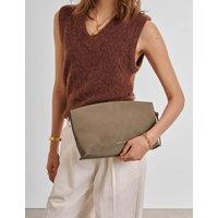 Katie Loxton Faux Suede Underarm Clutch Bag Taupe