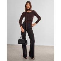 Katie Loxton Croc Effect Shoulder Bag Black