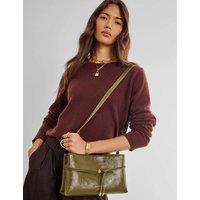 Katie Loxton Faux Leather Cross Body Bag Olive