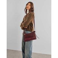 Katie Loxton Faux Suede Cross Body Bag Cherry Red