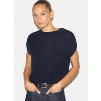 Jigsaw Pure Cashmere Relaxed Knitted Top Navy