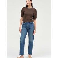 Chinti & Parker Wool Cashmere Round Neck Knitted Tee Dark Brown