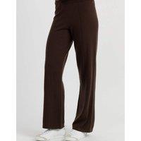 Chinti & Parker Wool Rich Wide Leg Joggers Dark Brown