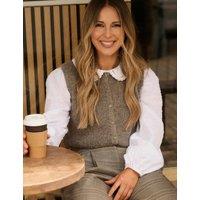 Nobody's Child X Louise Thompson Wool Blend Button Through Knitted Vest Grey