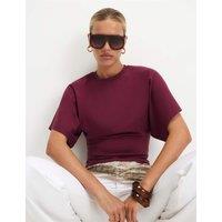 River Island Kimono T-Shirt Burgundy