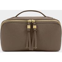 Katie Loxton Faux Leather Fold-Out Makeup & Wash Bag Brown