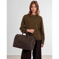 Katie Loxton Animal Print Weekend Bag Brown Mix