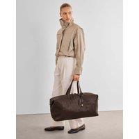 Katie Loxton Faux Leather Woven Weekend Bag Chocolate
