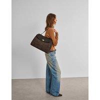 Katie Loxton Faux Suede Shoulder Bag Chocolate