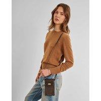Katie Loxton Faux Suede Cross Body Bag Chocolate