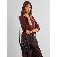 Katie Loxton Faux Leather Twist Lock Cross Body Bag Black