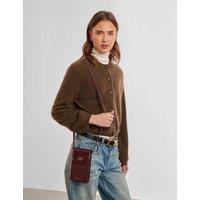 Katie Loxton Faux Suede Cross Body Bag Cherry Red