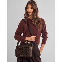 Katie Loxton Animal Print Large Cross Body Bag Brown Mix