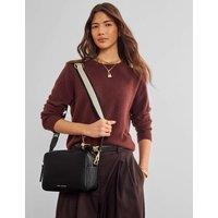 Katie Loxton Faux Leather Cross Body Bag Black