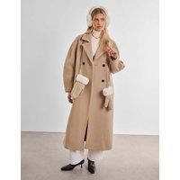Katie Loxton Faux Suede Mittens Cream Mix